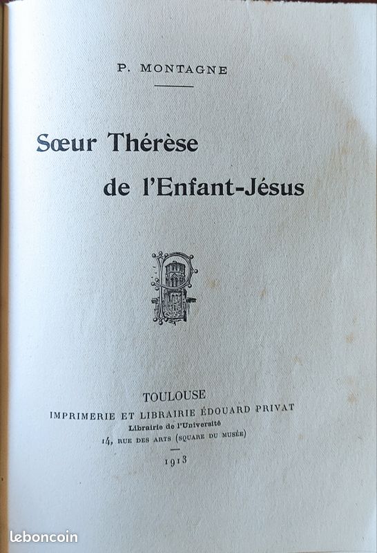 Sainte Thérèse De L'enfant-Jésus Par P. Montagne, O. P. - Revue St-Thomas D'aquin - 1913 (image 2)