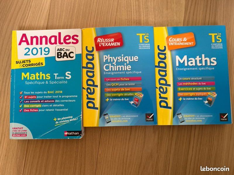 3 livres annales maths et physique chimie (image 1)