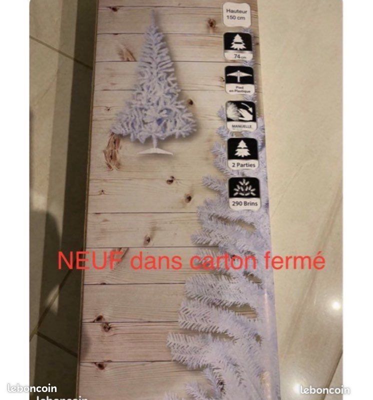 NEUF emballé / Arbre - Sapin de Noel 150 cm enneigé (image 1)