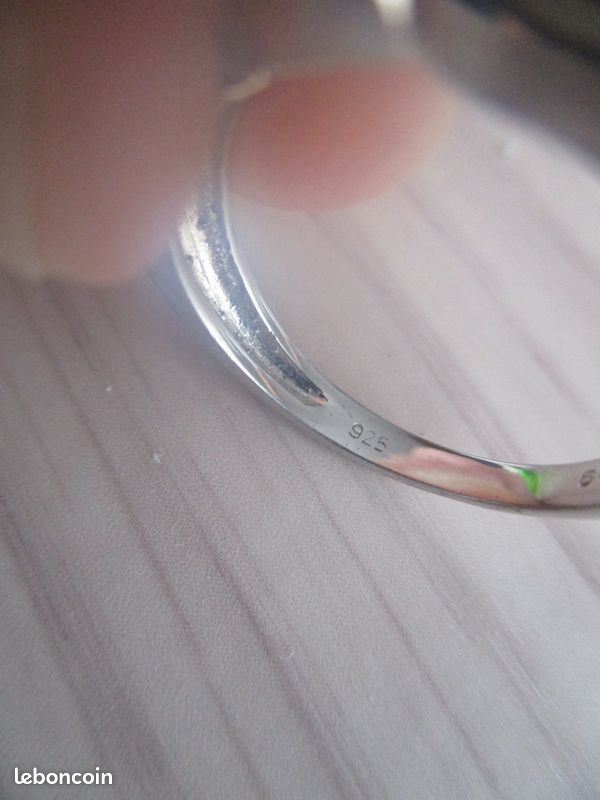 Bague Argent 925 - Taille 55, 3,02 Grammes, Poinçonnée - Bijou D'occasion En Argent Massif