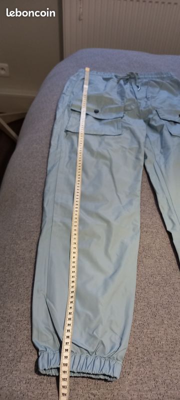 Pantalon cargo bleu ciel (image 3)