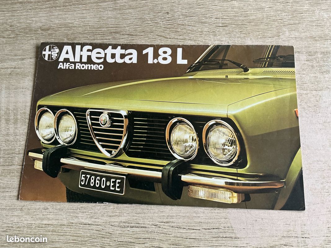 Alfetta Alfa Romeo brochure publicitaire (image 1)