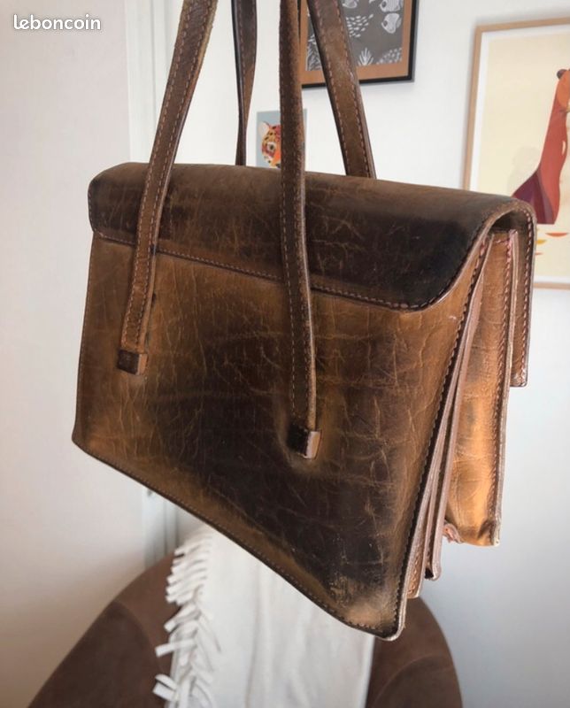 Sac à main cuir vintage (image 5)