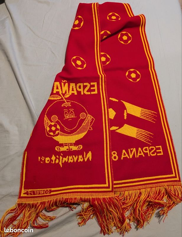 Écharpe Vintage Coupe Du Monde 1982 – ESPANA 82 NARANJITO – Originale Années 80