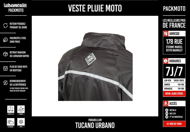 Tucano Urbano Parabellum – Veste De Pluie Longue Imperméable Homme/Femme, Protection Totale Anti-Pluie