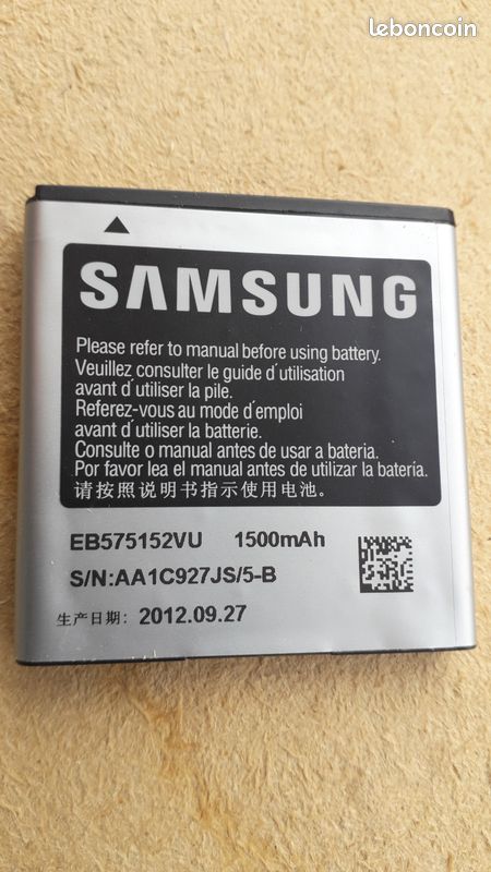 Batterie neuve Samsung pour téléphones portable EB575152VU - AA1C927 JS/5-B - 1500 mhA (image 2)