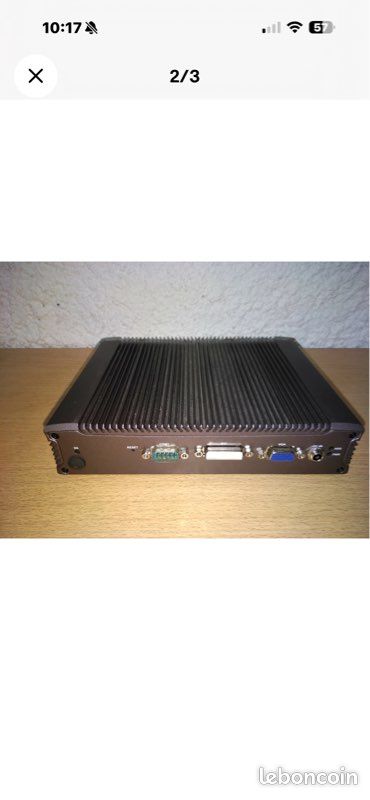 Mini PC Fanless Industriel Lanner LEC-7020D - Intel Atom 1,6 GHz - 1 Go RAM - Occasion Testé