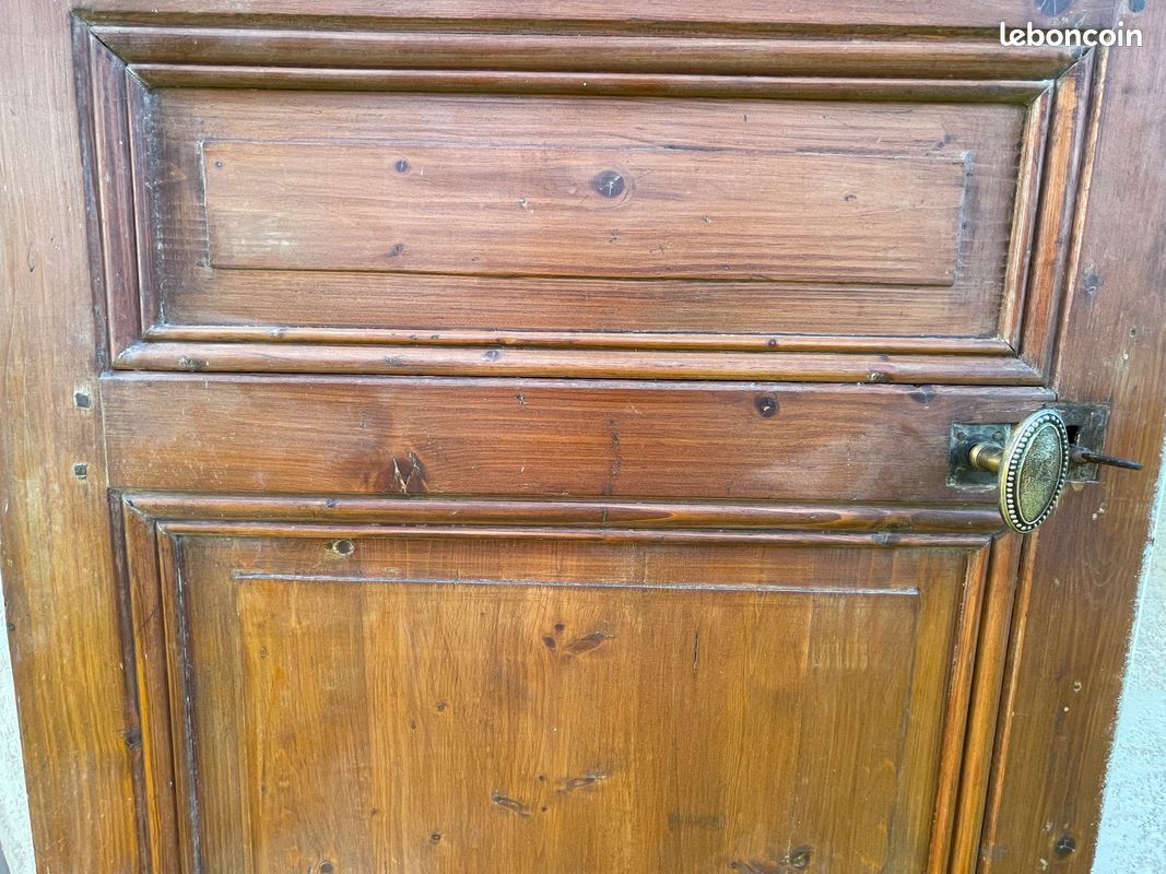 Porte d'intérieur ancienne en bois massif (image 3)