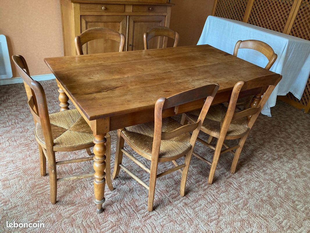 Table / chaises ancienne merisier (image 2)