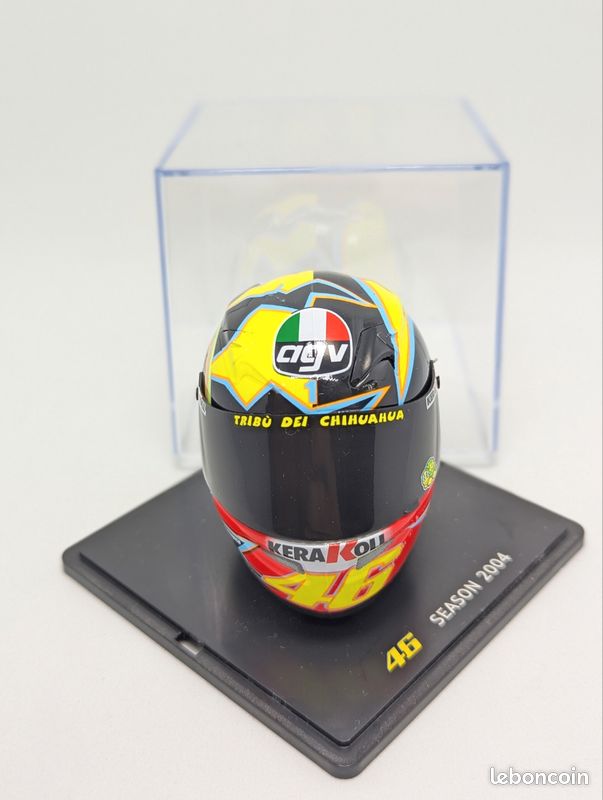 Casque AGV Valentino Rossi 2013 - Modèle Réduit 1/5 Altaya Neuf En Boîte - Collection Moto GP