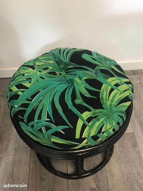 Fauteuil vintage et pouf (image 5)