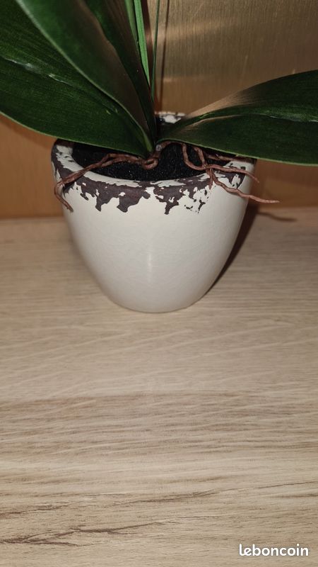 Fleur artificielle orchidée rose dans pot (image 6)