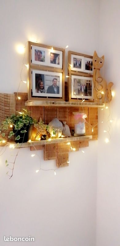 étagère, campagne, murale, bois, pin, palettes, recyclés, décoration, loft, vintage (image 4)