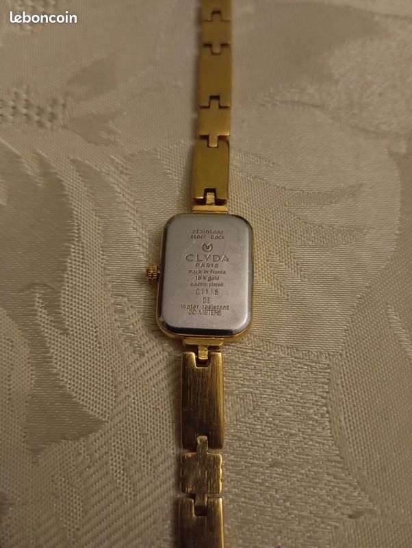 Montre Bracelet Clyda 8891 G0026 - Boîtier Et Bracelet Plaqué Or - Reconditionnée