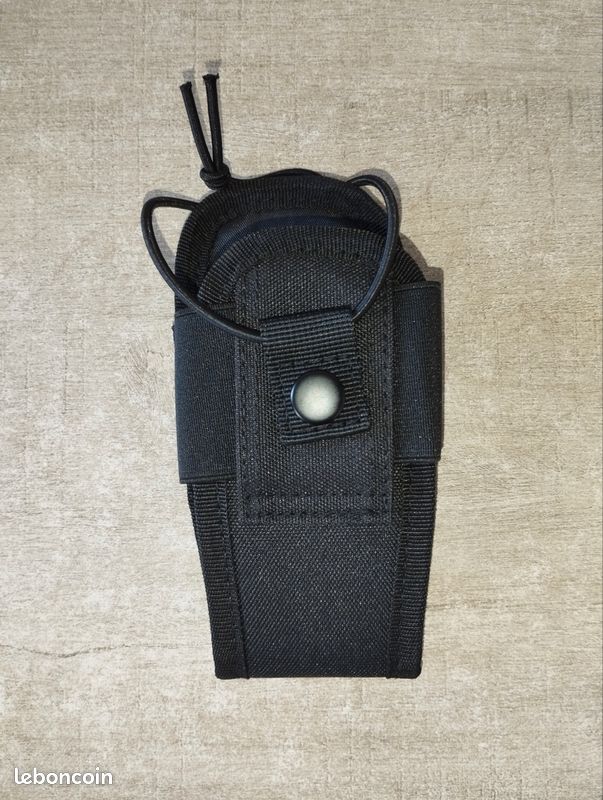 Porte radio tactique noir molle talkie walkie téléphone (image 3)