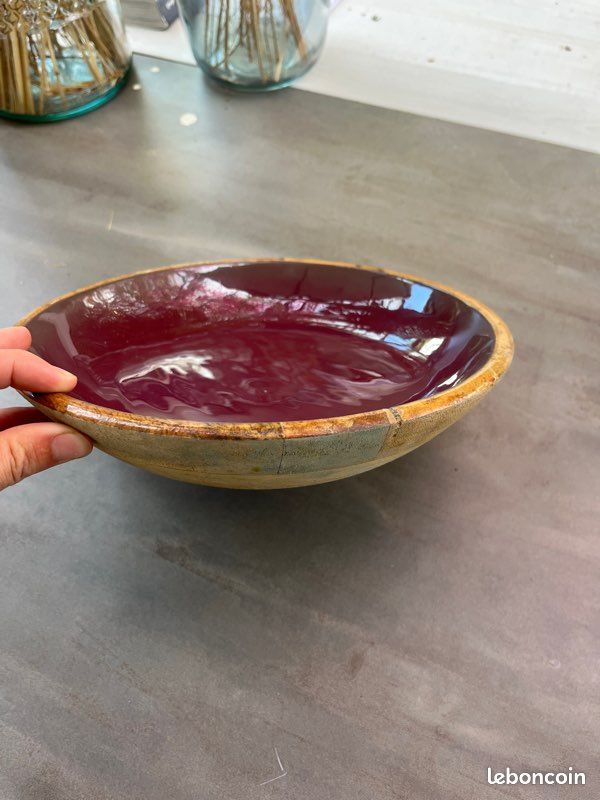 Plat bois et couleur vernis 25cm (image 2)