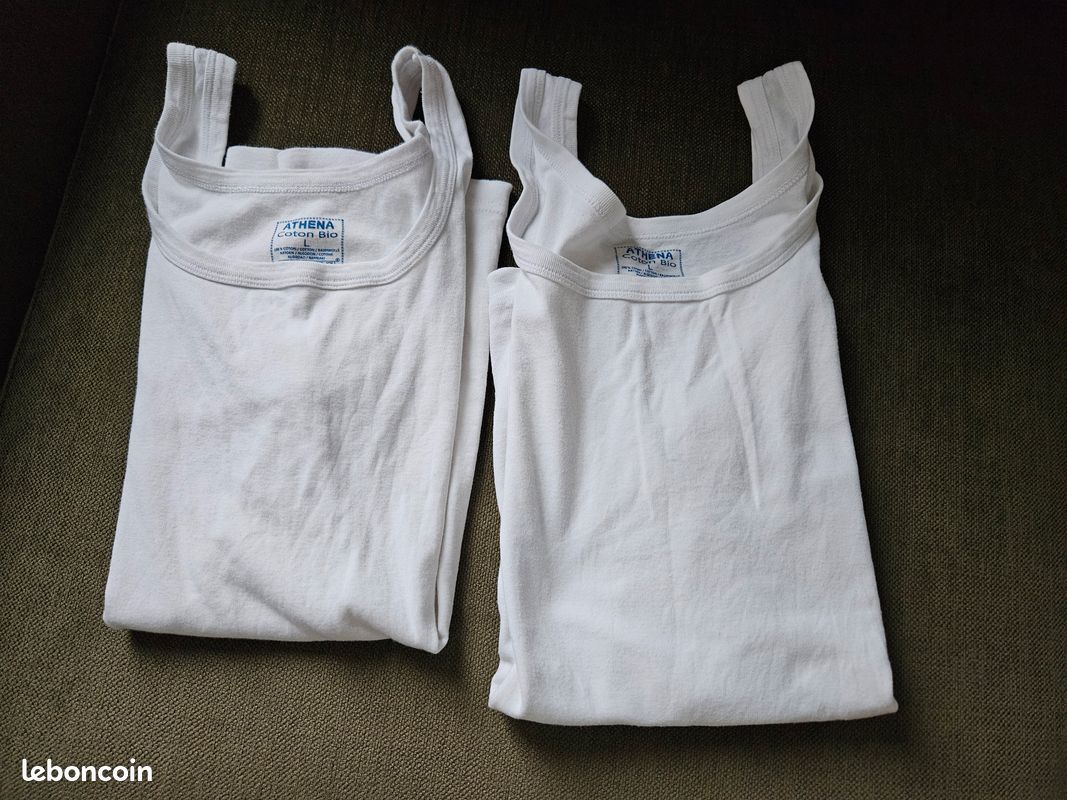 Débardeurs Athena coton biologique Tee-shirt blanc Taille L