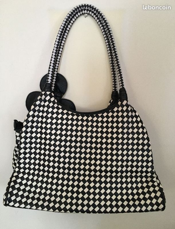 Sac à main noir et blanc (image 2)