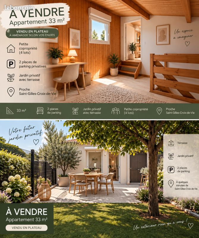 Appartement 2 pièces 33 m² · à Le Fenouiller · 33 m² · 90 000 €