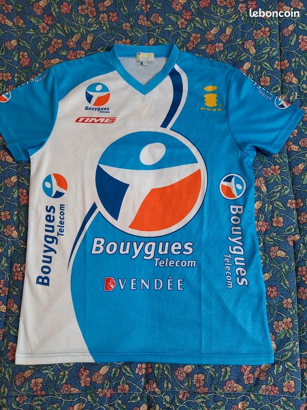 Maillot Cyclisme Vintage Nalini – Bouygues Telecom, Taille S, Manches Courtes, Occasion