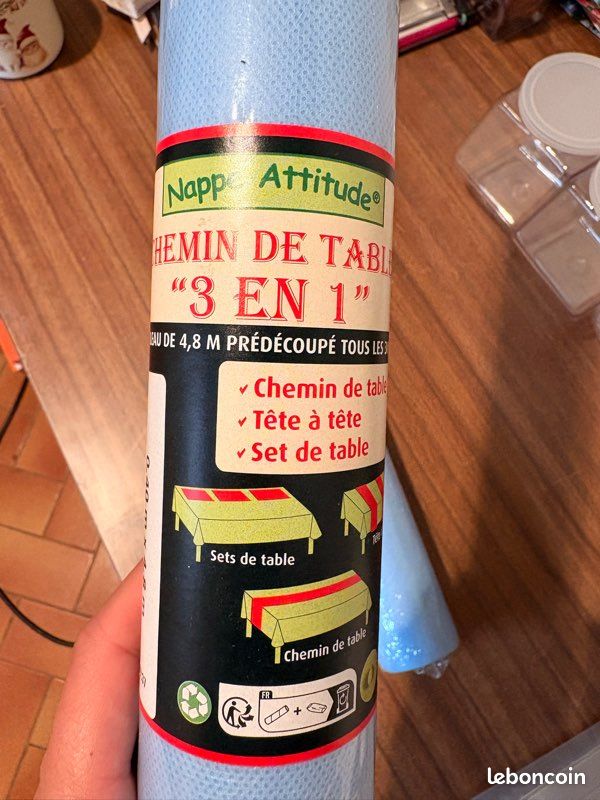 Lot 2 Chemins de tables bleu ciel (image 2)