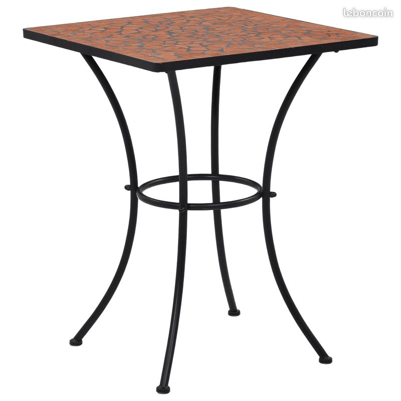 Table de bistro mosaïque Terre cuite 60 cm Céramique (image 1)