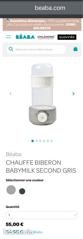 Chauffe bébé et stérilisateur 2en1 Beaba (image 3)