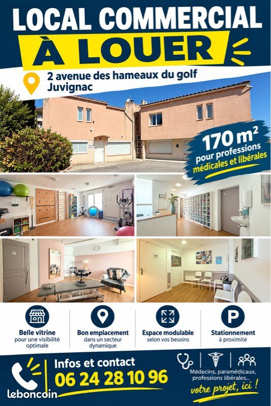 Local commercial 6 pièces 170 m² · à Juvignac · 170 m² · 1 900 €/mois