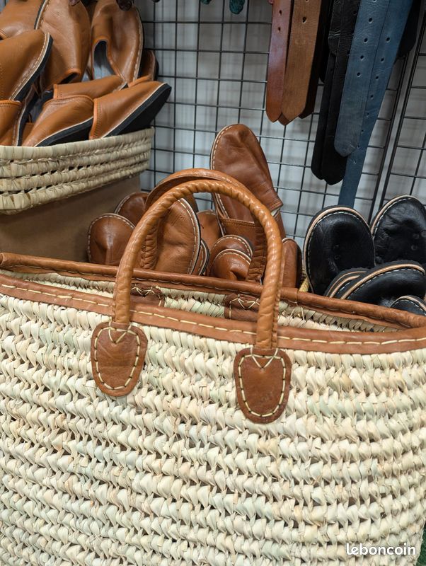 Panier De Pêche à La Mouche Vintage – Osier Et Cuir – Crémail – Pêcheur Collection