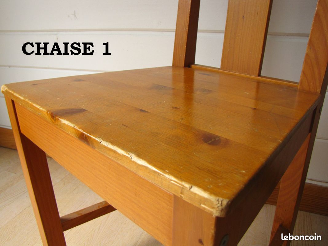 Lot de 2 chaises de table en bois (image 3)