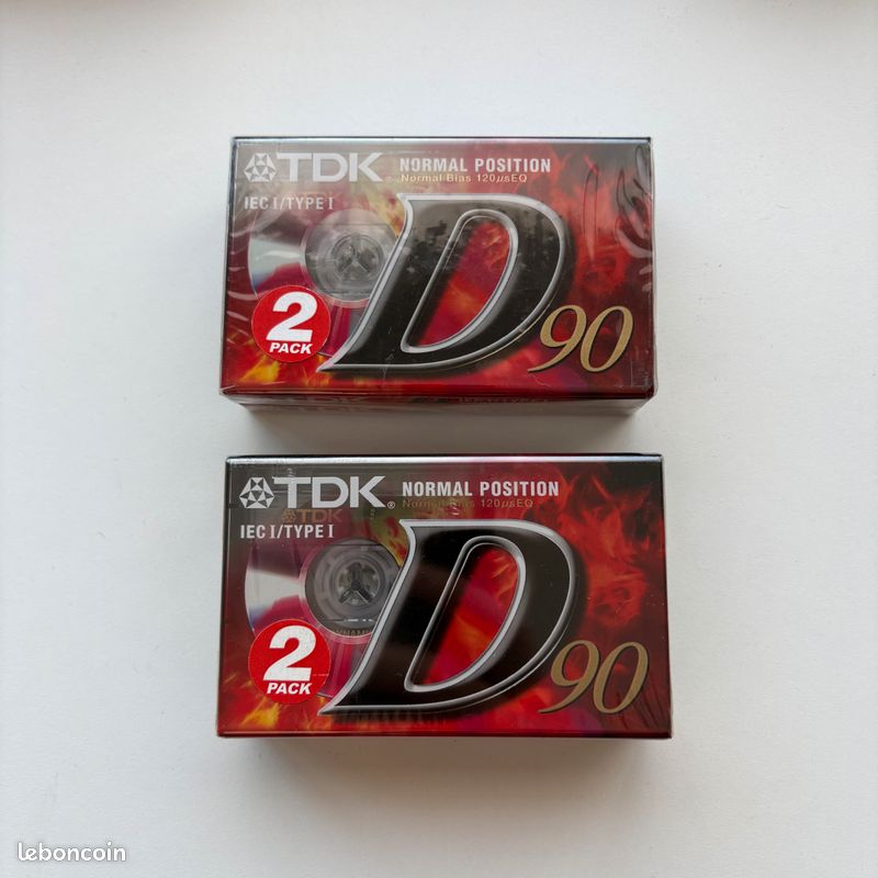 LOT DE 4 Cassettes K7 Video Vhs Tdk Hs 180 Vierge Neuve Blister EUR 20