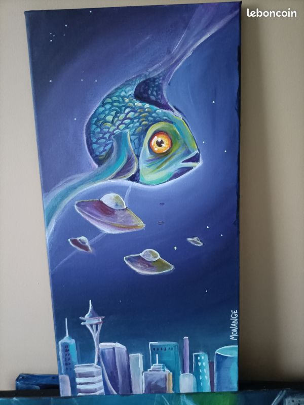 Artiste locale tableaux peinture sur toile moderne (image 6)