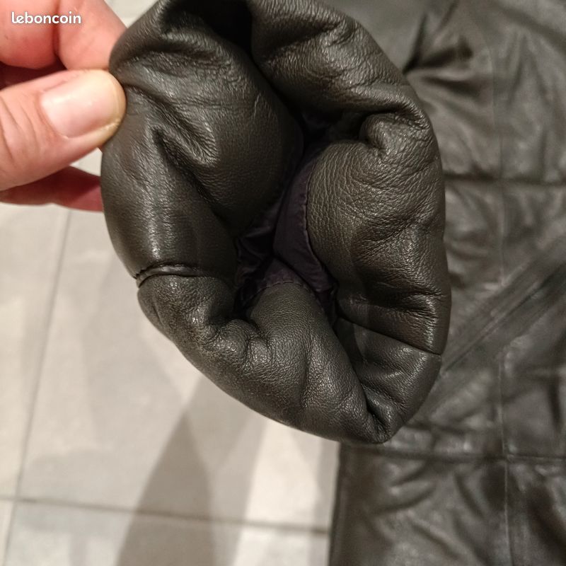 Manteau doudoune cuir kaki femme oakwood L (image 13)
