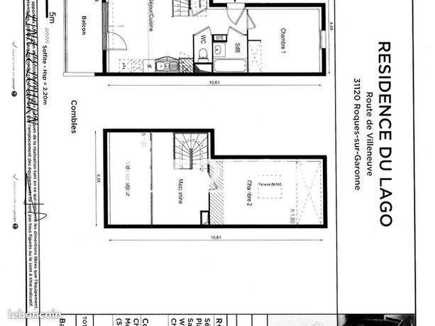 Duplex 3 pièces 61 m²