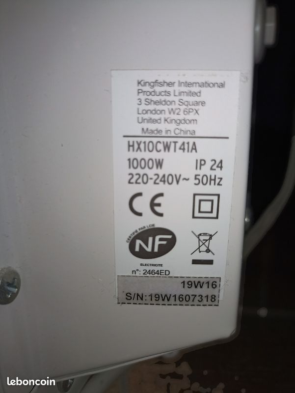 Radiateur électrique 1000 w (image 3)