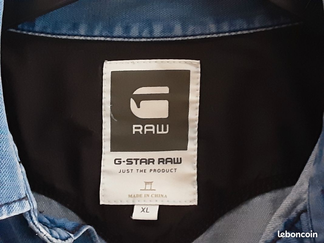 Chemise en jeans G star raw XL bon état (image 3)