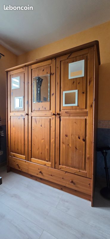 ZJCHAO Armoire murale Marron miel 30x30x40 cm Bois de pin massif
