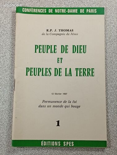 [Livre] Peuple de Dieu et peuples de la terre 12 février 1967 - 1 - Bon état (image 1)
