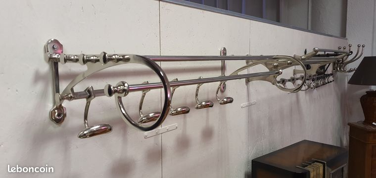Porte manteaux métal chromé années 70/80 - Côte & Vintage