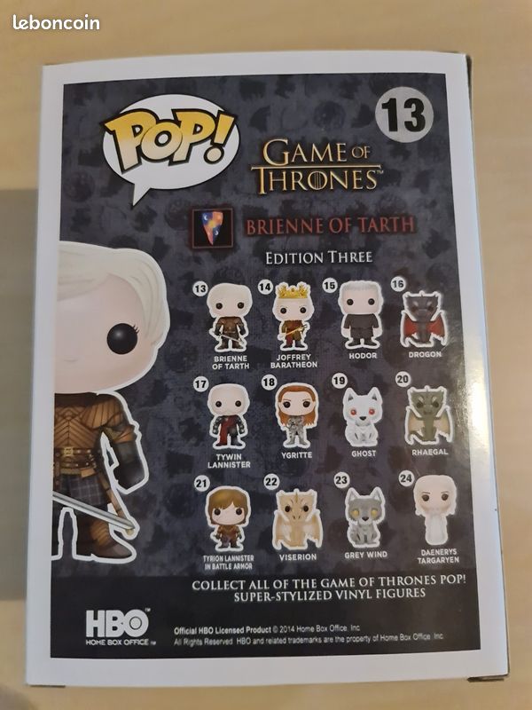 Funko POP! Game of Thrones - Ser Brienne of Tarth #87 Exclusive Funko POP! Game of Thrones - Ser Brienne of Tarth #87 Exclusive