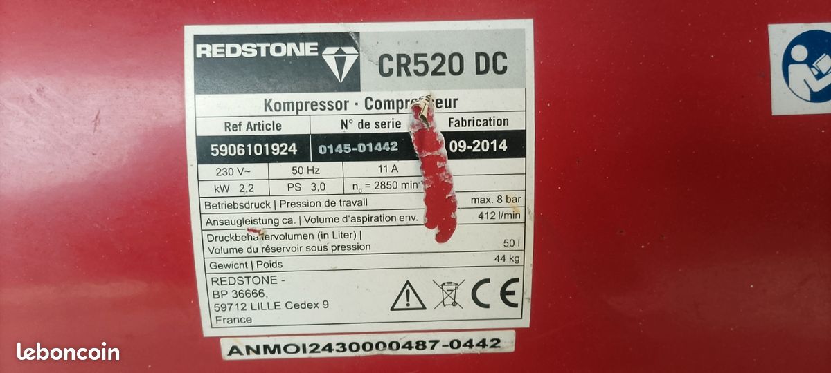 Compresseur REDSTONE 50L (image 2)