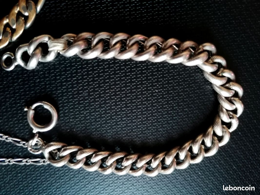Bracelet argent martelé et cordon – Atelier