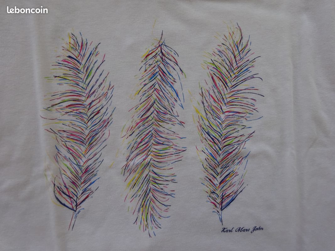 T-shirt Femme Karl Marc John - Gris, Taille S, Coton, Col V, Occasion Très Bon état