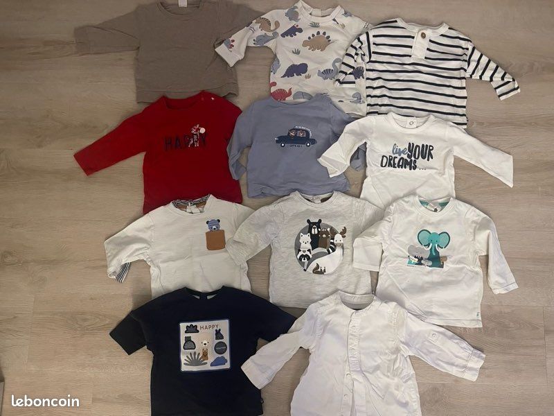 Gros lot vêtements bébé garçon 6 mois été / mi saison 55 pièces (image 10)