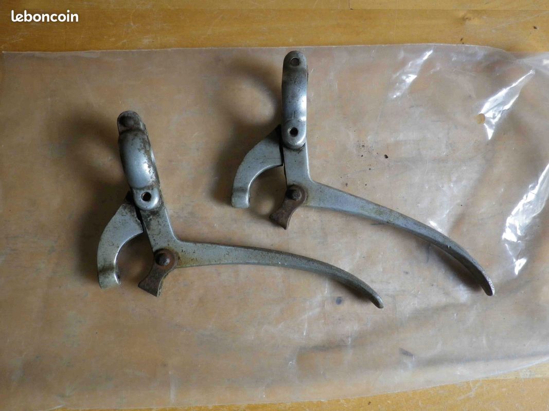 Leviers de frein vélo ancien en aluminium (image 2)