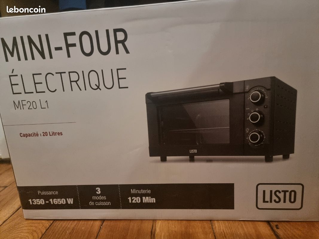 Mini four Listo MF20 L1 Capacité 20L Dimensions l44,5/h27
