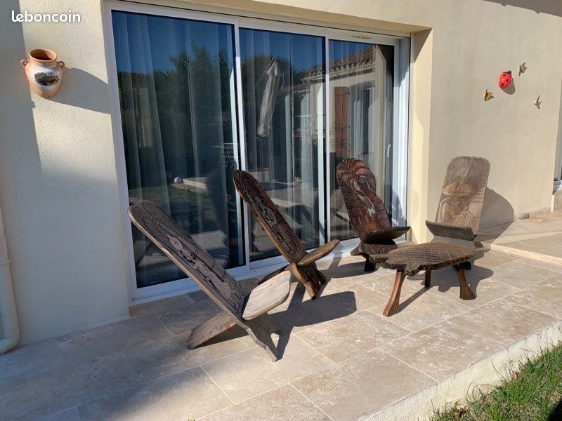 Salon artisanal en bois exotique (image 1)