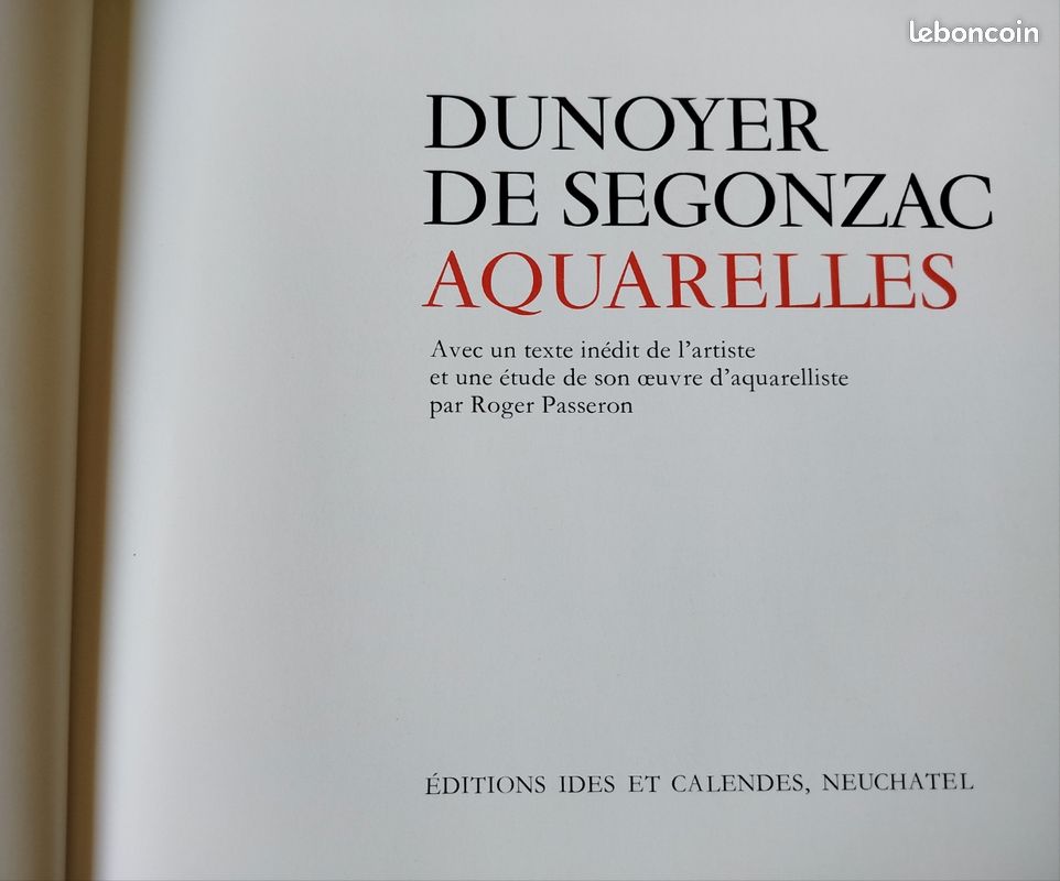 DUNOYER DE SEGONZAC] - PASSERON (Roger)‎
‎Dunoyer de Segonzac, aquarelles (image 7)
