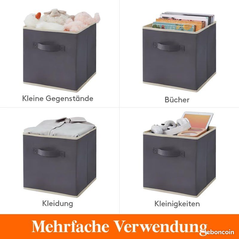 Casa Corner Boxytidy - 2 Boîtes De Rangement Pliables 25L - Tissu Ultra-Résistant Polyester 600D - Idéal Vêtements, Dressing - 47x28x20 Cm Rangement Modulaire Pliable Compact