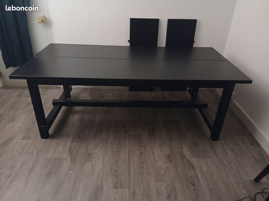 Table à manger ikea nordviken noir 210/289x105 cm (image 3)